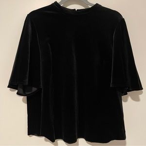 H&M Velvet Open Back Blouse - M